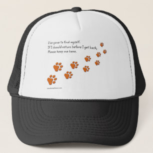 Casquette J'ai allé pour trouver mes empreintes de pattes ca