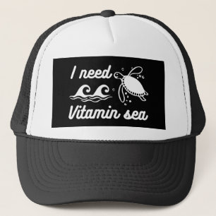 Casquette J'ai besoin de la tortue marine vitamine