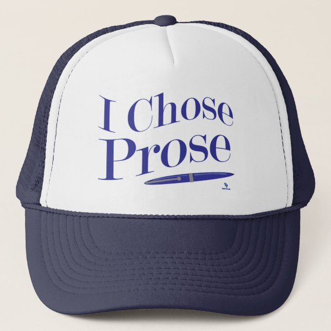 Casquette J'Ai Choisi Prose Auteur Citation Conception amusa (Devant)