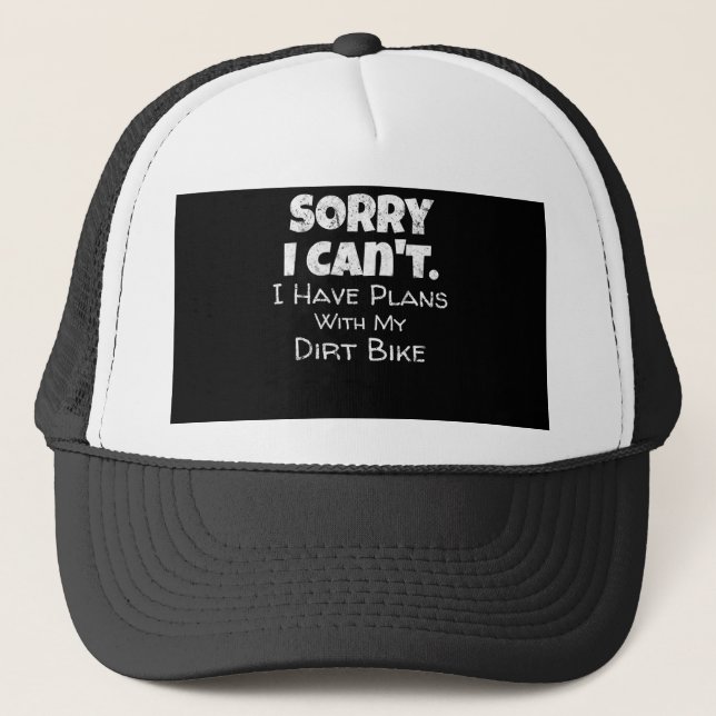 Casquette J'Ai Des Plans Avec Mon Dirt Vélo Cadeau (Devant)