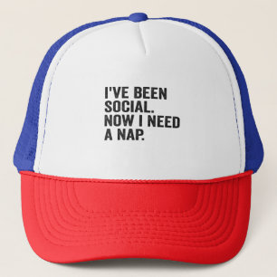 Casquette J'ai été social maintenant j'ai besoin d'un Autism