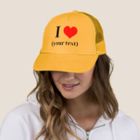 J'AI LE COEUR ! Chapeau de camion - Jaune - Person