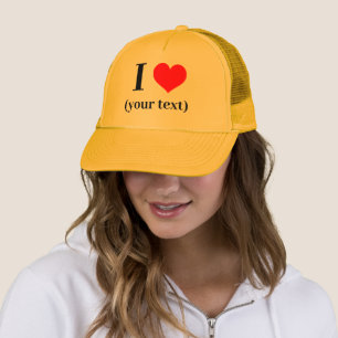 Casquette J'AI LE COEUR ! Chapeau de camion - Jaune - Person