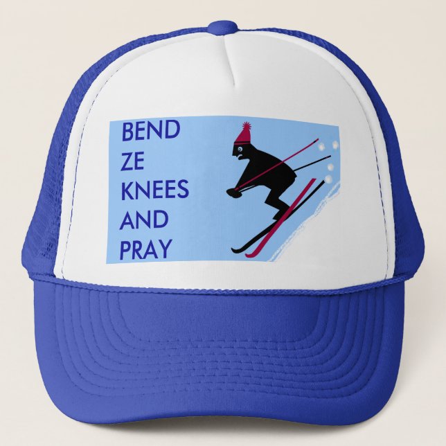 Casquette J'ai survécu à la saison de ski (Devant)