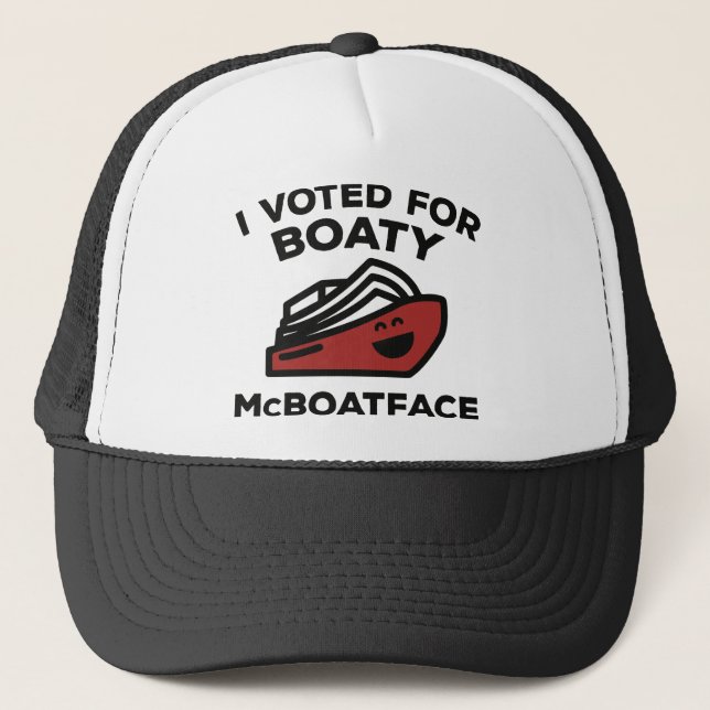 Casquette J'Ai Voté Pour Boaty McBoatface (Devant)
