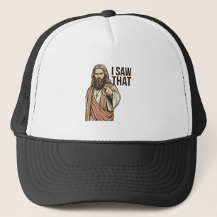 Casquette J'ai vu ce pointage religieux vintage gravure Sh