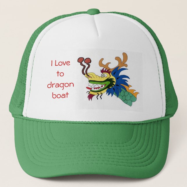 Casquette J'aime au bateau de dragon (Devant)