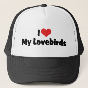 Casquette J'aime cœur mes inséparables - Amateur d'oiseaux