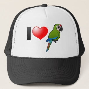 Casquette J'aime de grands aras verts