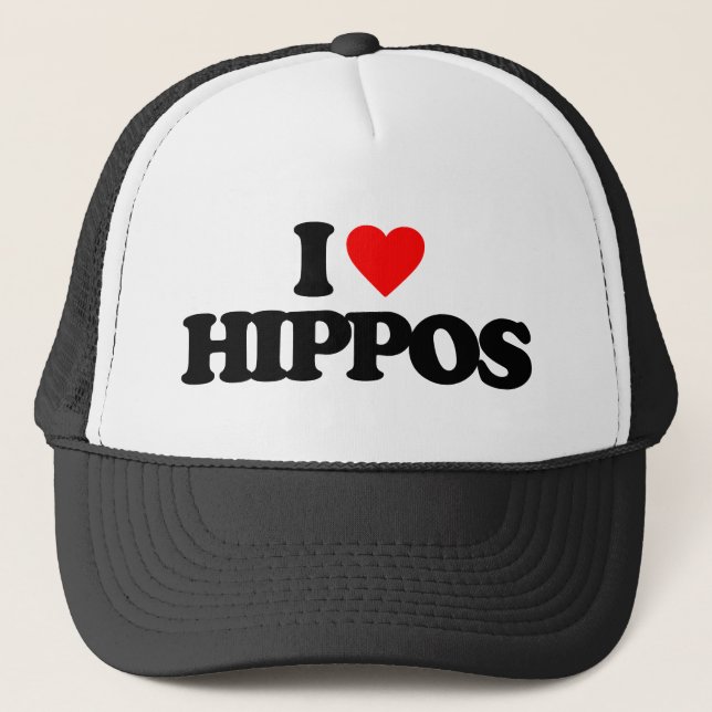 CASQUETTE J'AIME DES HIPPOPOTAMES (Devant)