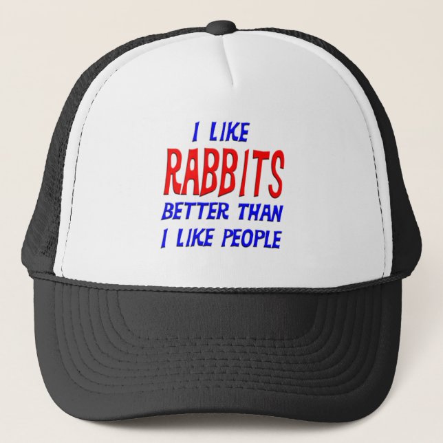 Casquette J'aime des lapins meilleurs que j'aime le (Devant)