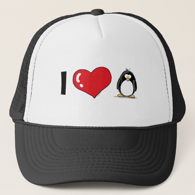 Casquette J'aime des pingouins (Devant)