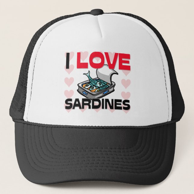 Casquette J'aime des sardines (Devant)