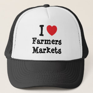 Casquette J'aime Farmers Markets coeur personnalisé