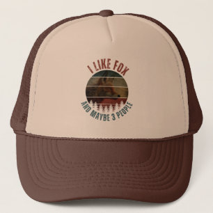 CASQUETTE J'AIME FOX ET PEUT-ÊTRE 3 PERSONNES
