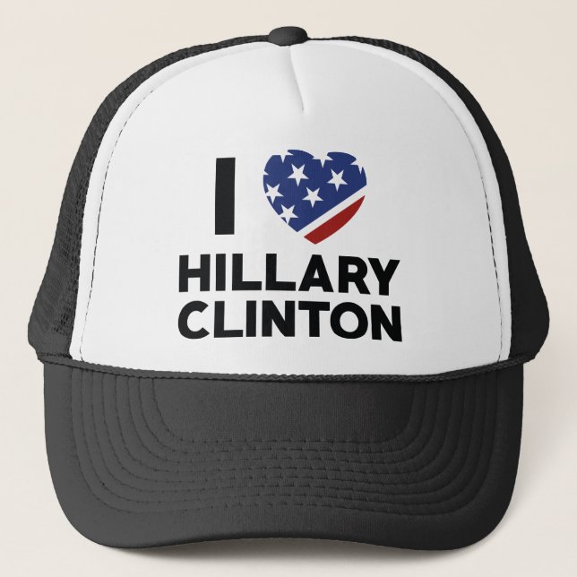 Casquette J'aime Hillary Clinton (Devant)