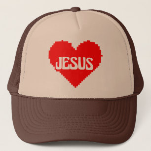 Casquette J'aime Jésus pixel art