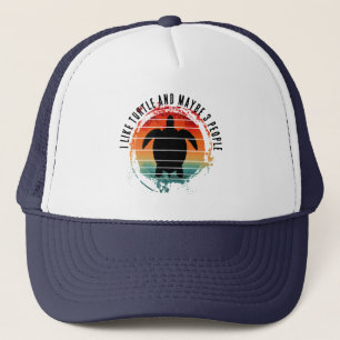 CASQUETTE J'AIME LA TORTUE ET PEUT-ÊTRE 3 PERSONNES