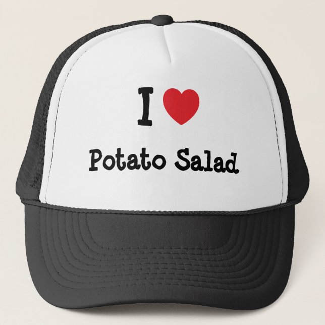 Casquette J'aime le coeur de la salade de pommes de terre T- (Devant)