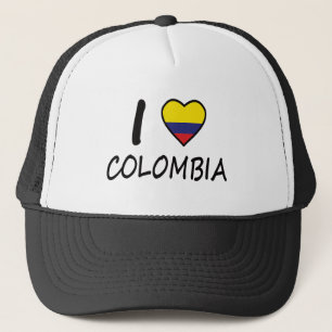 Casquette J'aime le drapeau colombien