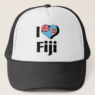 Casquette J'aime le drapeau des Fidji