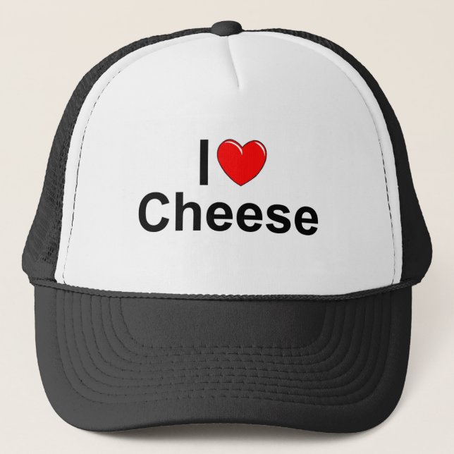 Casquette J'aime le fromage (de coeur) (Devant)