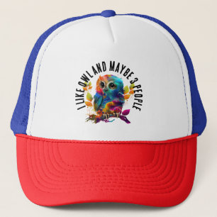 CASQUETTE J'AIME LE HIBOU ET PEUT-ÊTRE 3 PERSONNES