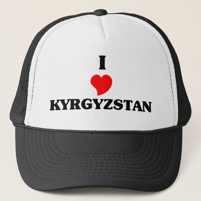Casquette J'aime le Kirghizistan (Devant)