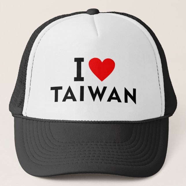 Casquette J'aime le pays de Taïwan comme le tourisme de (Devant)