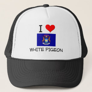Casquette J'aime le pigeon blanc Michigan