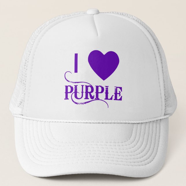 Casquette J'aime le pourpre avec Purple Heart (Devant)