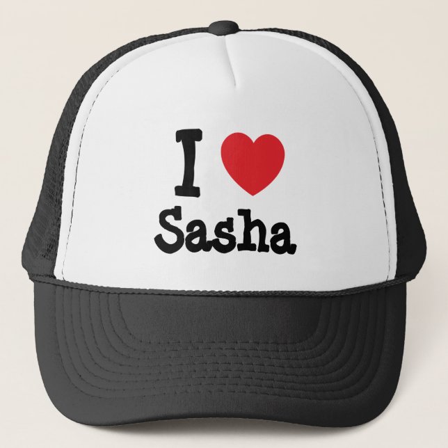 Casquette J'aime le T-shirt de Sasha heart (Devant)