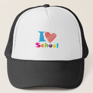 Casquette J'Aime L'École. Retour À L'École. Diplôme de dessi