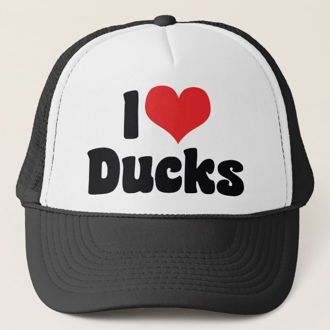 Casquette J'aime les canards cardiaques (Devant)