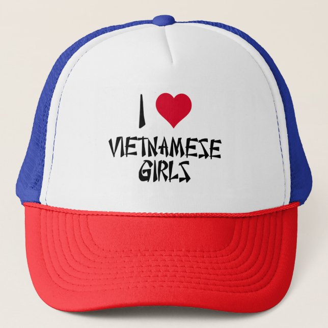 Casquette J'aime les filles vietnamiennes (Devant)