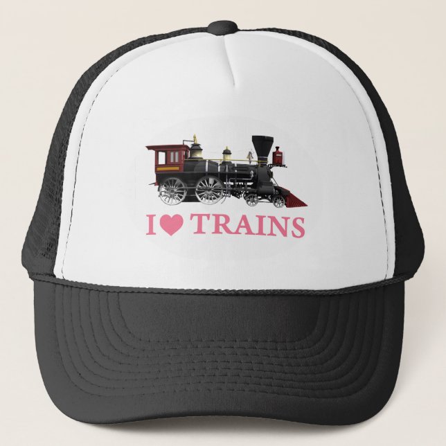 Casquette J'aime les trains (Devant)