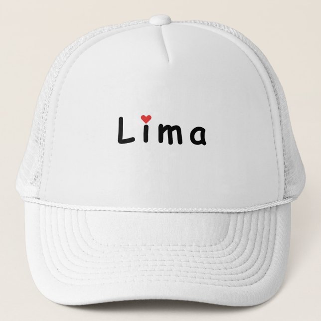 Casquette J'aime Lima Pérou (Devant)