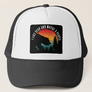 CASQUETTE J'AIME L'OURS ET PEUT-ÊTRE 3 PERSONNES