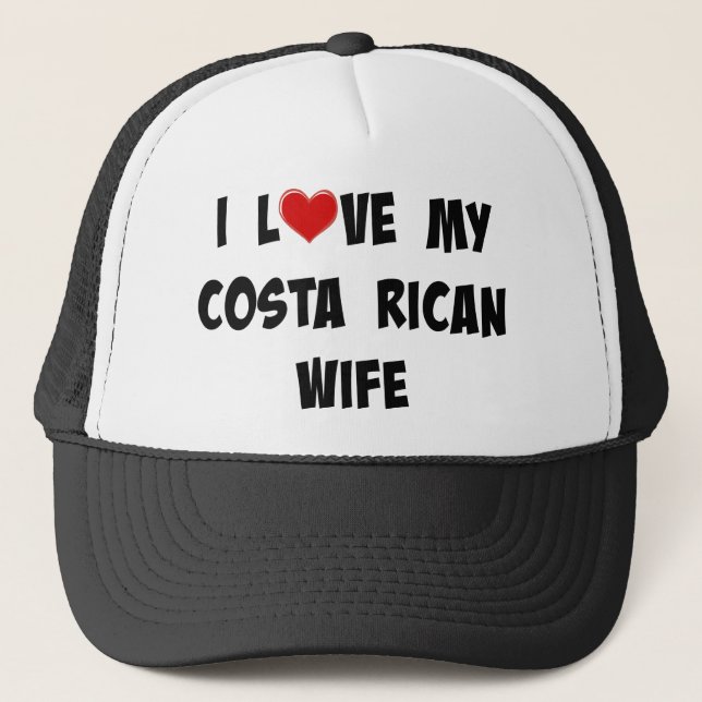 Casquette J'aime ma femme costaricaine (Devant)