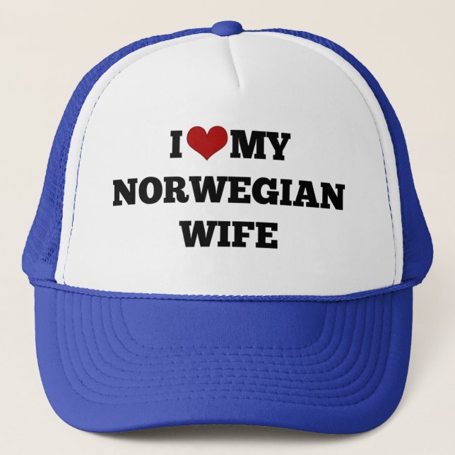 Casquette J'aime ma femme norvégienne (Devant)