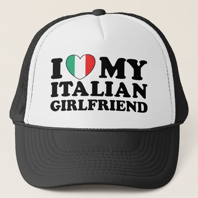 Casquette J'Aime Ma Petite Amie Italienne (Devant)