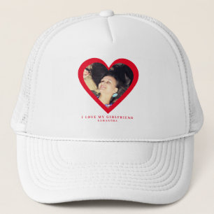 Casquette J'aime ma petite amie Photo personnalisée