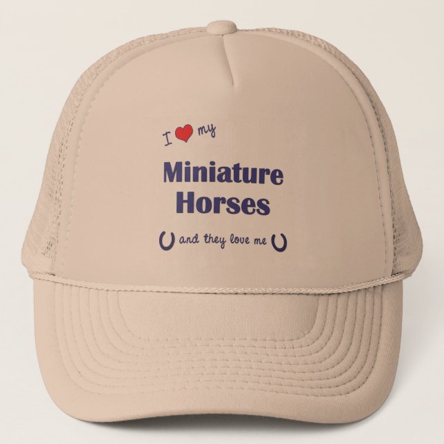 Casquette J'aime mes chevaux miniatures (les chevaux (Devant)