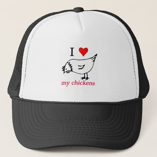 Casquette J'aime mes poulets (Devant)