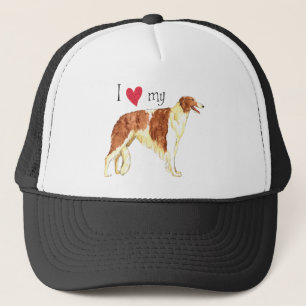 Casquette J'aime mon Borzoi
