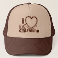 J'Aime Mon Camionneur Personnalisé Fille Chapeau