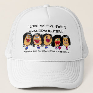 Casquette J'Aime Mon Cartoon De Cinq Petites Filles