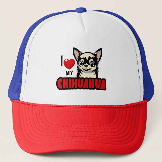 Casquette J'Aime Mon Chihuahua (Devant)