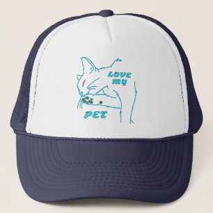 CASQUETTE J'AIME MON CUTE AQUA PET CAT