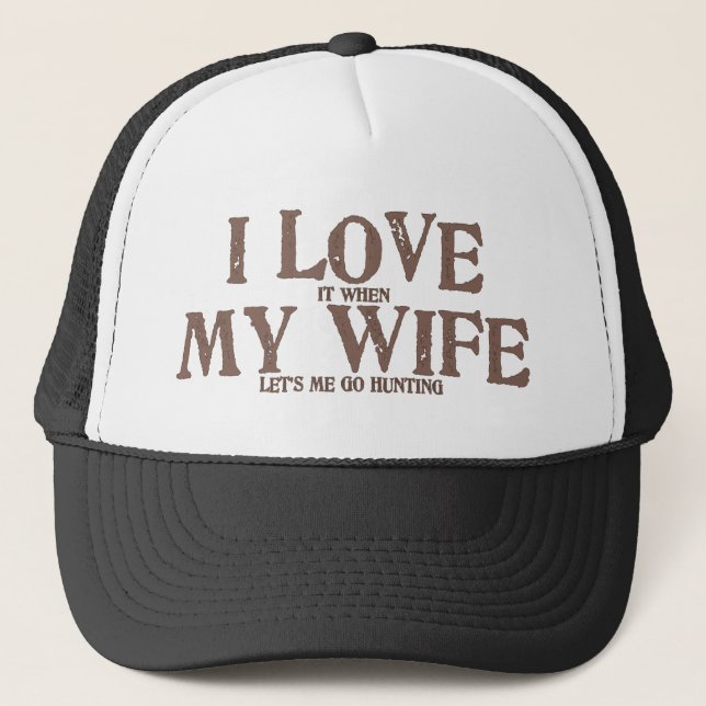Casquette J'aime mon épouse quand elle me laisse aller à la (Devant)